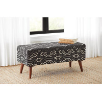 Coaster Furniture 918490 Upholstered Storage Bench Black and White